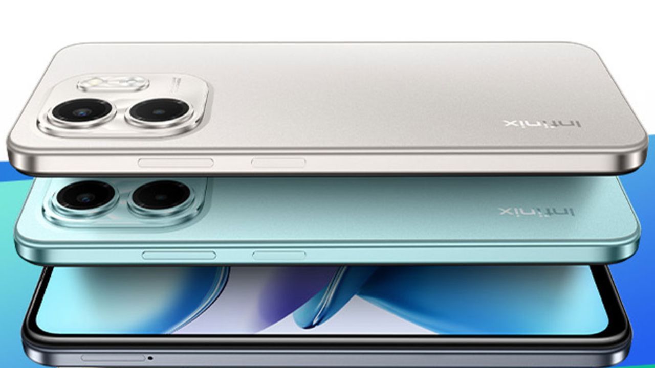 Infinix Smart 9 design and colors – Metallic Black, Neo Titanium, Mint Green, and Sandstone Gold with splash-resistant plastic body